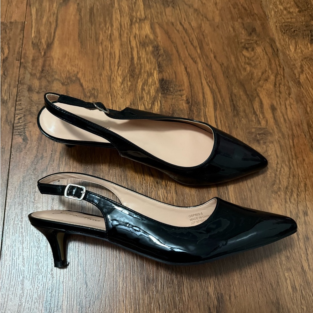Elegant Black Slingback Heels